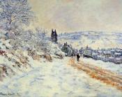 克劳德 莫奈 : The Road to Vetheuil, Snow Effect
